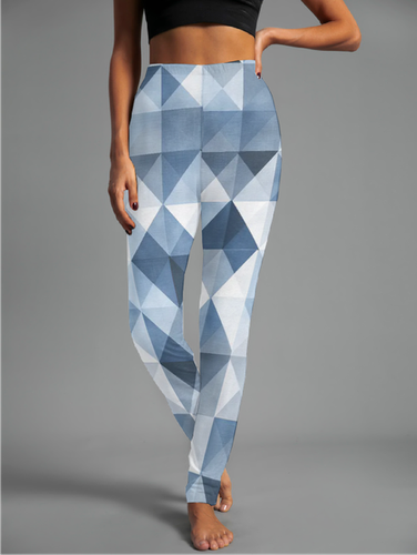 Geometric Print Leggings - Just Fashion Now - Modalova