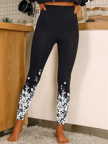 Cotton Blends Casual Floral Skinny Leggings - Just Fashion Now - Modalova