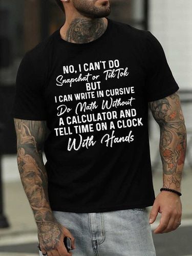 No I Can't Do Snapchat Or TikTok Men's T-shirt - Modetalente - Modalova