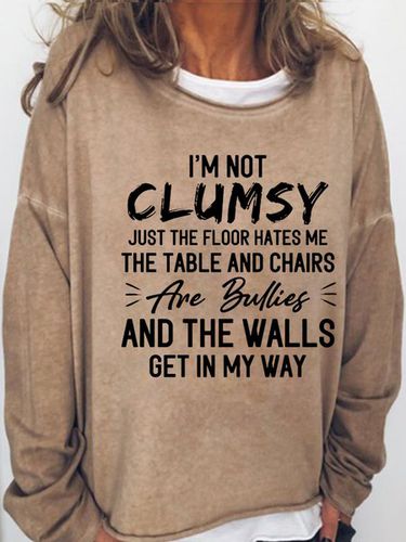 Womens I'm Not Clumsy Casual Sweatshirt - Modetalente - Modalova