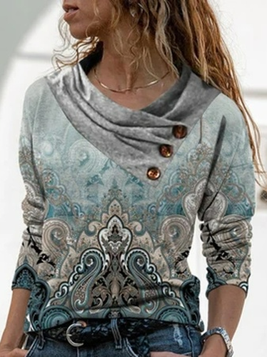 Ethnic Regular Fit Asymmetrical Top - Just Fashion Now - Modalova