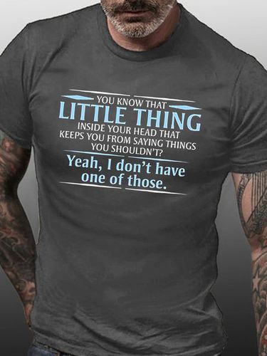 Funny You Know The Little Thing Casual Short Sleeve T-Shirt - Modetalente - Modalova