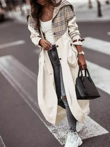Regular Fit Urban Plaid Overcoat - Just Fashion Now - Modalova