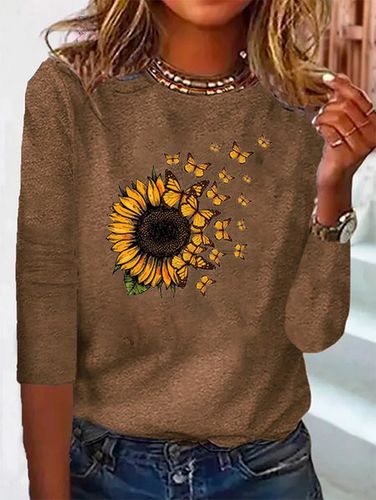Sunflower Long sleeve Crew Neck T-Shirt - Modetalente - Modalova