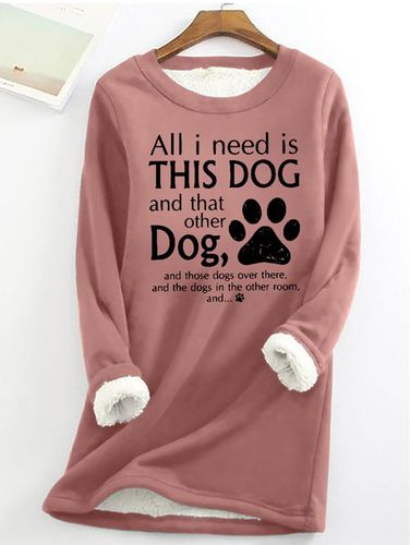 Women's All I Need Is This Dog And That Other Dog Simple Warmth Fleece Sweatshirt - Just Fashion Now - Modalova