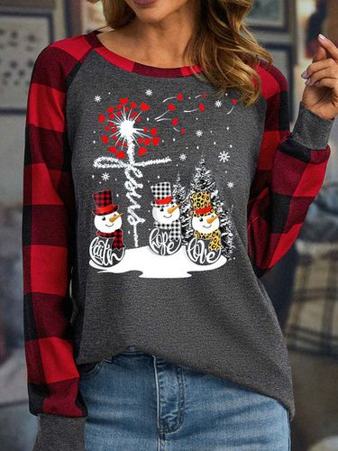 Women's Merry Christmas Faith Love Hope Christmas Polyester Cotton Loose Casual Top - Just Fashion Now - Modalova