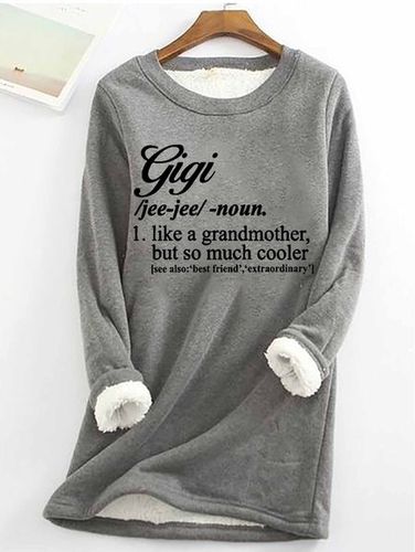 Women's Gigi Like A Grandmother But So Much Cooler Text Letters Loose Simple Sweatshirt - Modetalente - Modalova