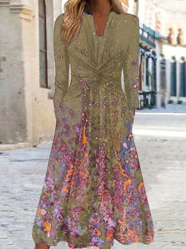Abstract Casual Jersey Dress - Modetalente - Modalova