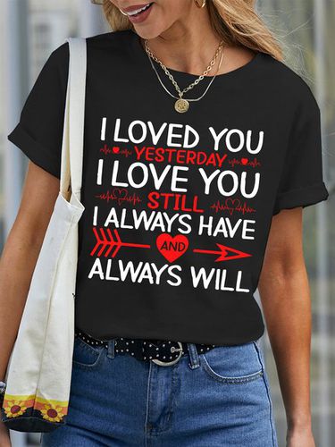 Lilicloth X Abu Valentine's Day I Loved You Yesterday I Love You Still I Always Have And Always Will Women's Couple T-Shirt - Just Fashion Now - Modalova