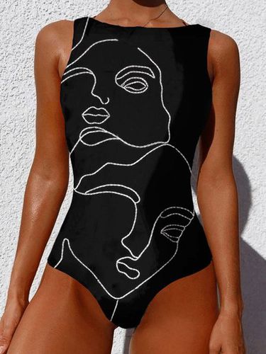 Printing Casual Abstract One-Piece - Just Fashion Now - Modalova