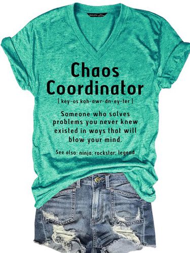 Women's Funny Chaos Coordinator Casual T-Shirt - Just Fashion Now - Modalova