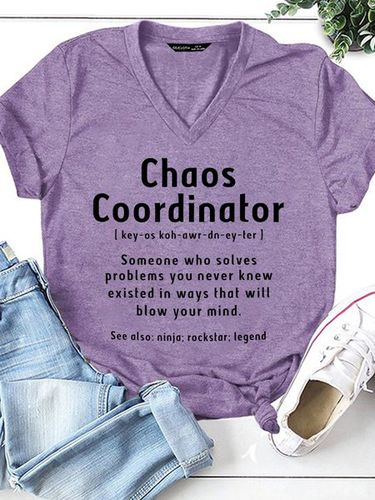 Women's Funny Chaos Coordinator Casual T-Shirt - Just Fashion Now - Modalova