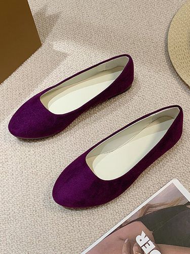 Multi-color Selection Velvet Simple Flat Shoes - Modetalente - Modalova