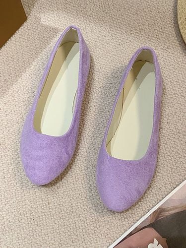 Multi-color Selection Velvet Simple Flat Shoes - Modetalente - Modalova