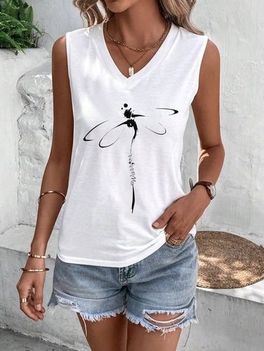 Dragonfly Loose Jersey Casual Tank Top - Just Fashion Now - Modalova