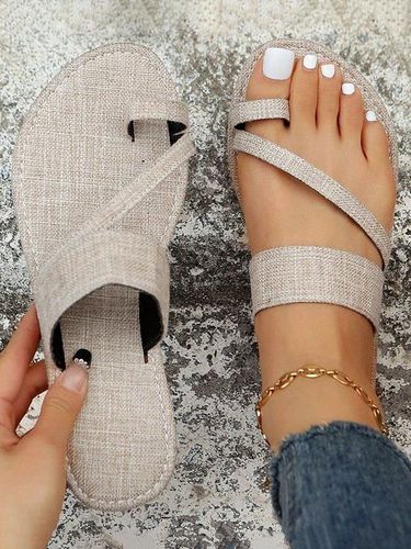 Casual Denim To Ring Slide Sandals - Just Fashion Now - Modalova