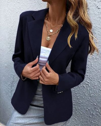 Casual Regular Fit Shawl Collar Blazer - Just Fashion Now - Modalova