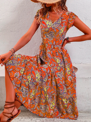 Vacation Paisley Printed Dress - Modetalente - Modalova