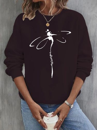 Dragonfly Casual Sweatshirt - Just Fashion Now - Modalova