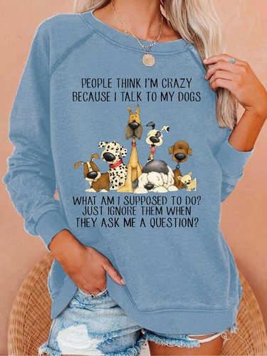 Women's Funny Dog Lover Casual Sweatshirt - Modetalente - Modalova