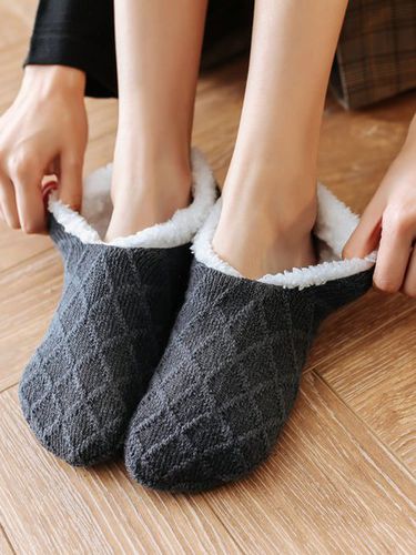 Wool Blend Thermal Knit Floor Socks - Just Fashion Now UK - Modalova