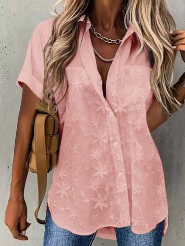 Summer Lace Casual Lace Loose Blouse - Just Fashion Now - Modalova