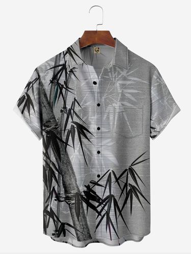 Bamboo Chest Pocket Short Sleeve Casual Shirt - Modetalente - Modalova