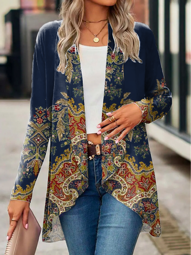 Casual Ethnic Print Kimono - Just Fashion Now - Modalova