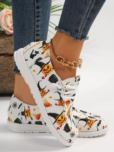 Halloween Pumpkin Head Grimace Boat Shoes - Just Fashion Now UK - Modalova