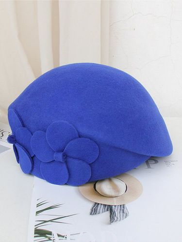 Elegant Floral Wool-Blend Beret - Just Fashion Now - Modalova