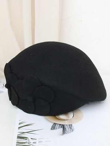 Elegant Floral Wool-Blend Beret - Just Fashion Now - Modalova