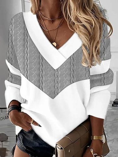 Casual Color Block Sweatshirt - Modetalente - Modalova
