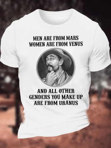 Men Are From Mars Cotton Casual T-Shirt - Modetalente - Modalova