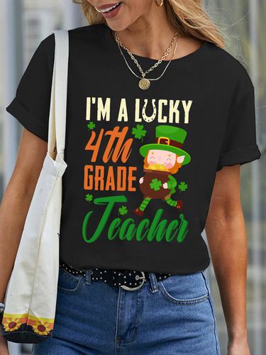 Lilicloth X Jessanjony I'm A Lucky 4th Grade Teacher Women's T-Shirt - Just Fashion Now - Modalova