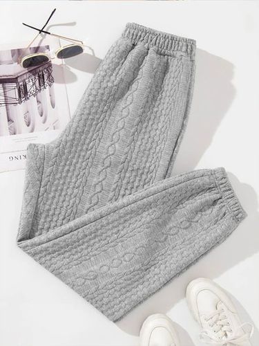 Fluff/Granular Fleece Fabric Casual Casual Pants - Just Fashion Now - Modalova