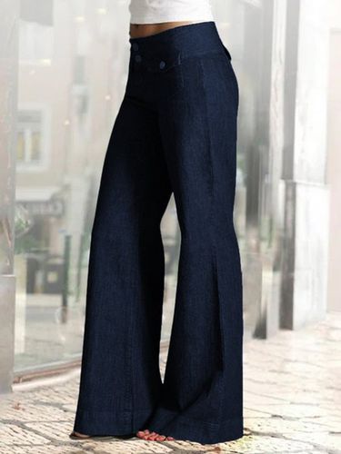 Loose Plain Casual Casual Pants - Just Fashion Now - Modalova