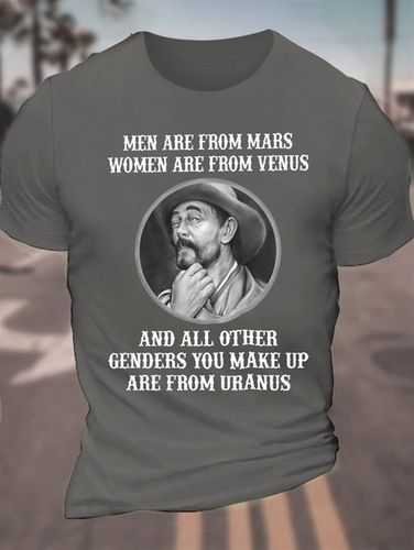 Men Are From Mars Cotton Casual T-Shirt - Modetalente - Modalova