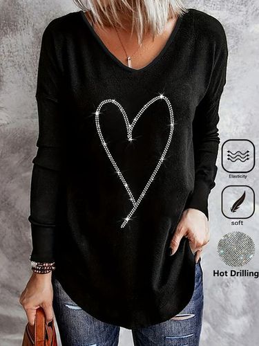 Casual Hot Drilling T-Shirt - Modetalente - Modalova