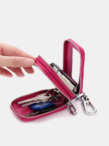 Genuine Leather Key Case Crocodile Pattern PU Leather Car Key Holder For Women Men - Newchic - Modalova