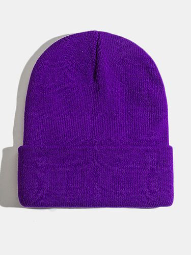 Unisex Solid Color Knitted Wool Hat Skull Cap Beanie Caps - Newchic - Modalova