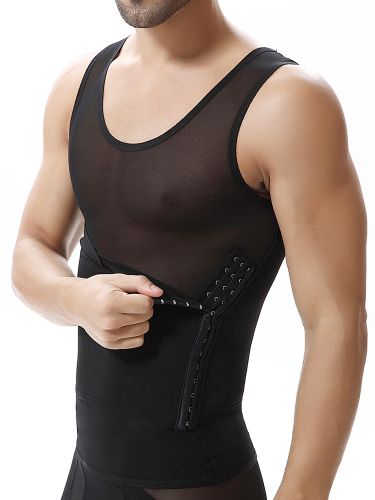 Mens Body Shaper Vest Tummy Control Compression Tank Top Waist Trainer Slimming Undershirt Underwear - Newchic - Modalova