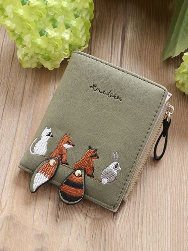 Cartoon Cute Lovely Bi-fold Short Wallet Coin Purse Card Holder For Girl Women - Newchic - Modalova