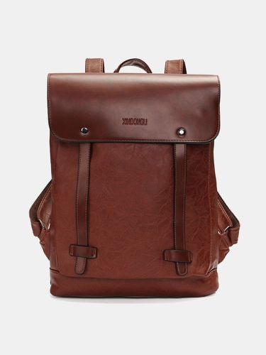Men Women Vintage Backpack PU Leather Laptop bags School Bag Shoulder Bags - Newchic - Modalova