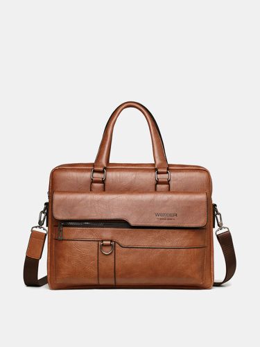 Retro Men's Bag Briefcase Men's Business Handbag Computer Bag Messenger Bag - Newchic - Modalova
