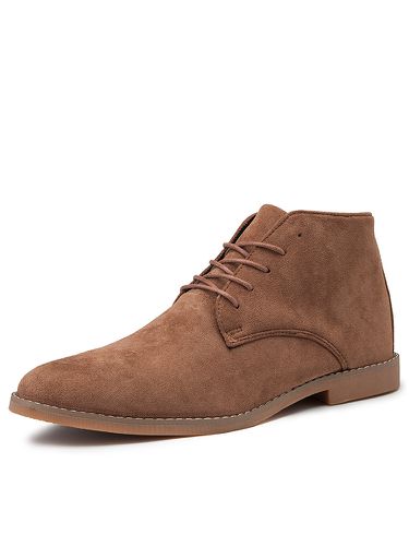 Men British Stylish Suede Comfy Soft Lace Up Casual Ankle Chukka Boots - Newchic - Modalova