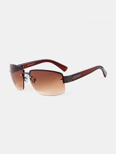 Men's Woman's Fshion Driving Glasses Driving Mirror Retro Metal Frame Sunglasses - Newchic - Modalova