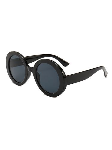 Womens Vintage Vogue UV400 Stripe Round Sunglasses Outdoor Travel Casual Glasses - Newchic - Modalova