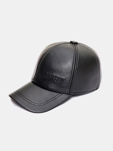 Men Vintage Genuine Leather Baseball Cap Outdoor Caps Adjustable Caps - Newchic - Modalova