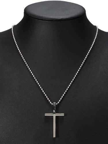 Classic Vintage Stainless Steel Cross Pendant Necklace - Newchic - Modalova