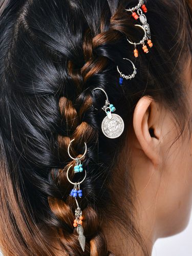 Trendy Leaves Coin Hair Clip DIY Hair Pendant Accessories For Women - Newchic - Modalova